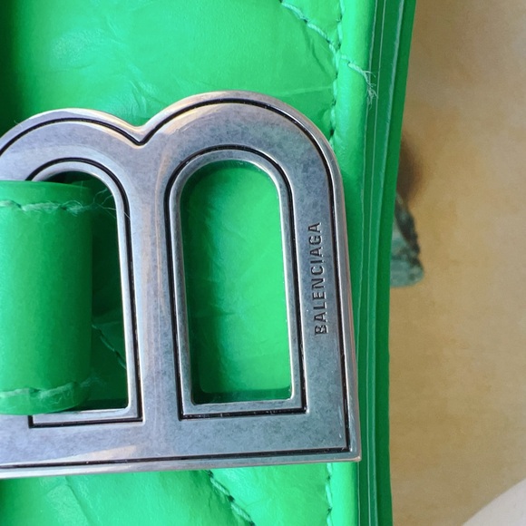Balenciaga Crush Chain Bag S Quilted Calf As Vivid Green - Picture 6 of 9